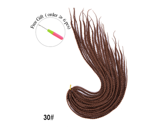 Synthetic Wig Dirty Braid 16-inch Lengthened Small Three-strand Braid