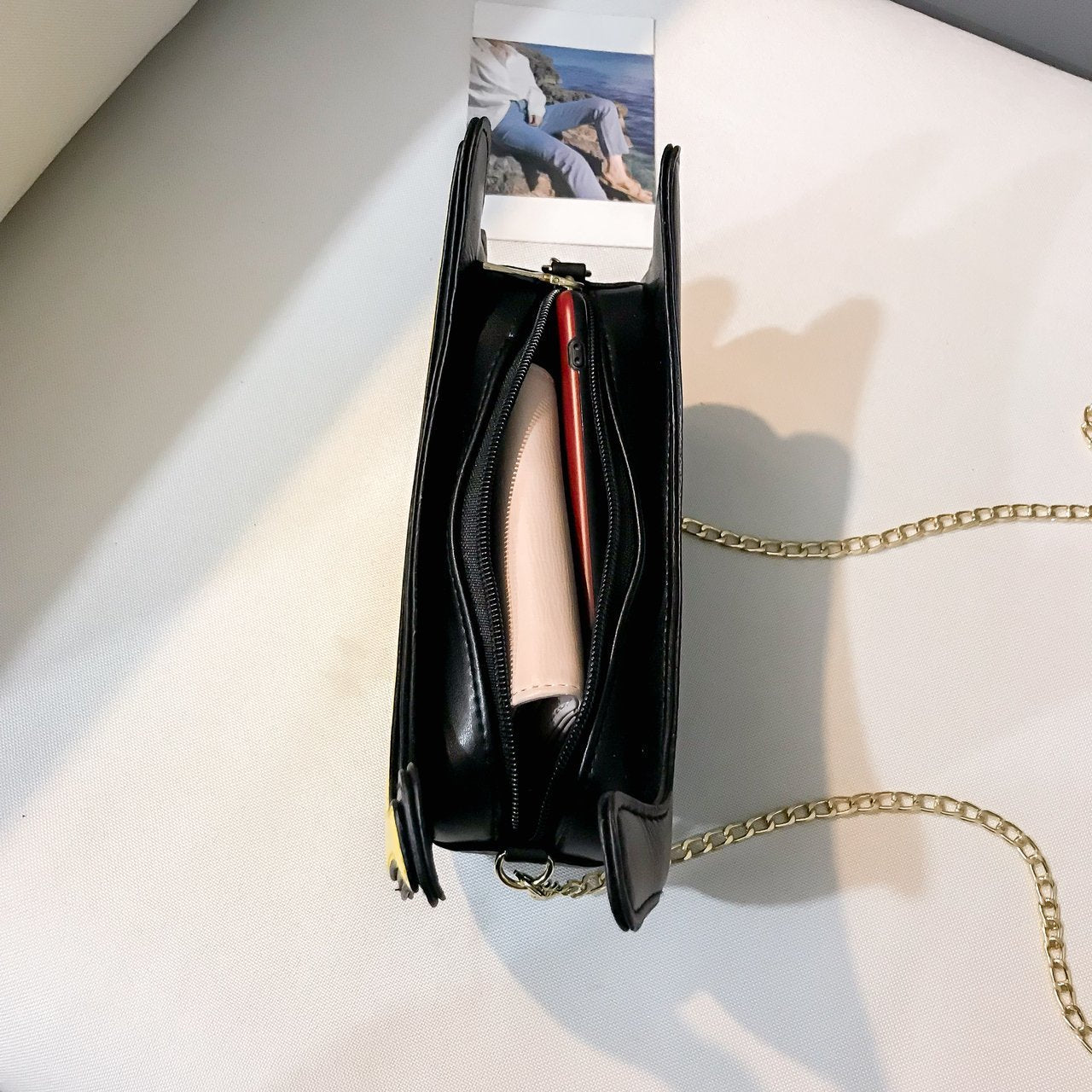 Women's Fashion Creative Banana Shape Chain Bag