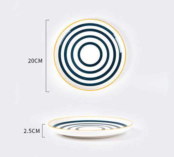 Four Home Steak Western Dinner Plates