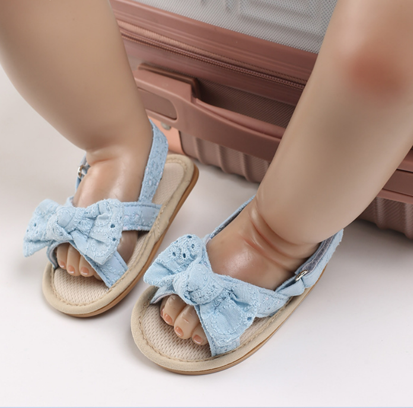 Baby's Shoes 0-1 Years Old Rubber Bottom Bow Sandals