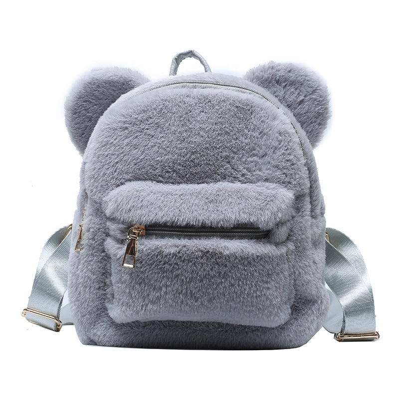 Plush Backpack Autumn And Winter New Cute Fashion