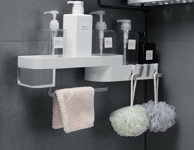 Multifunctional bathroom shelf