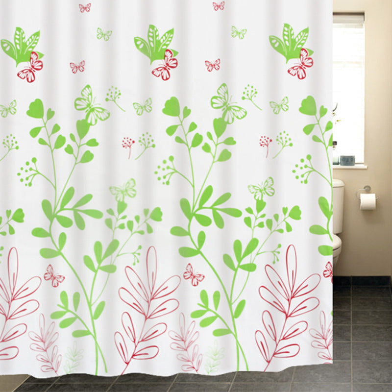 Simple Bathroom Waterproof Partition Shower Curtain