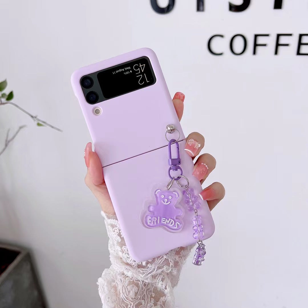 Macaron Bear Pendant Phone Case