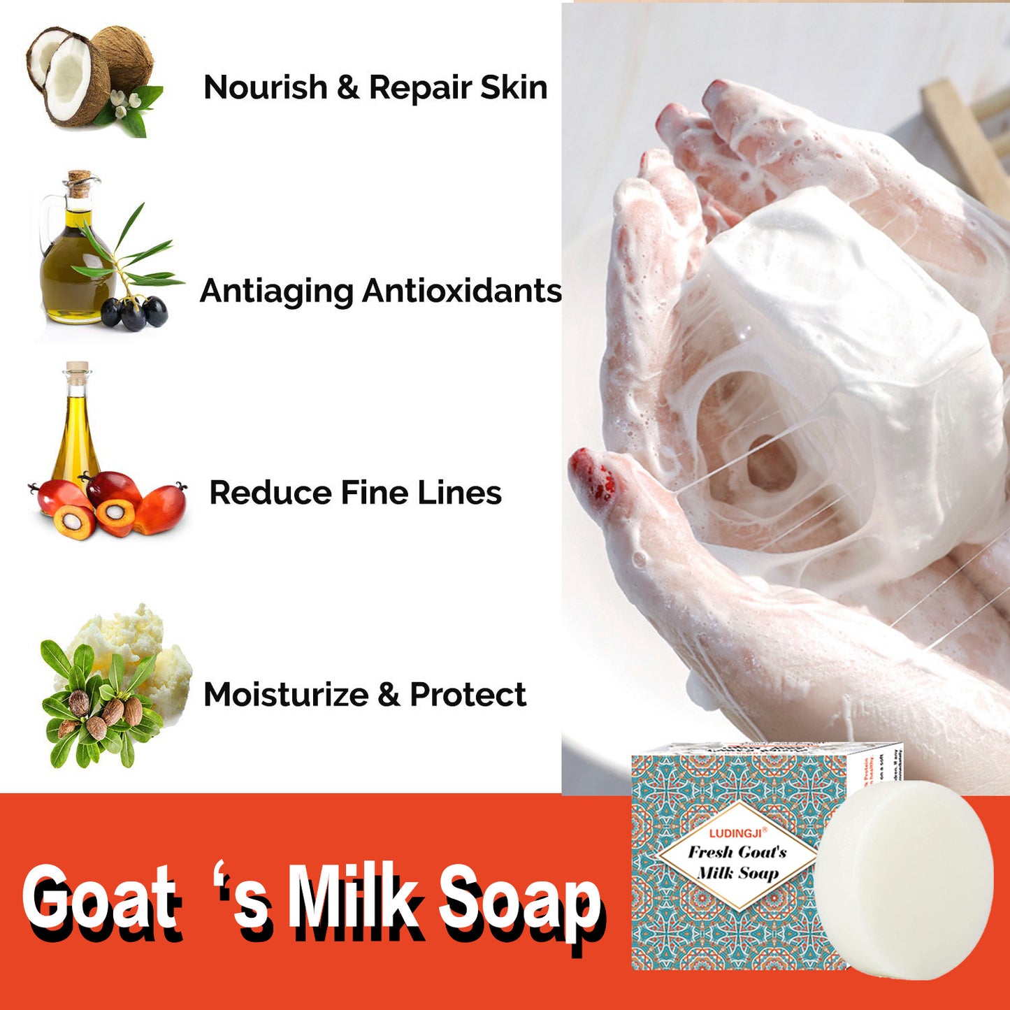 Gentle face cleansing Goat milk soap handmade soap