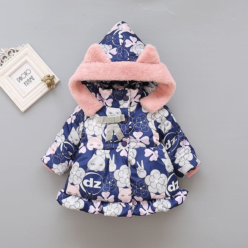 Plush padded children's cotton clothing