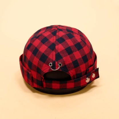 Plaid hat spring summer melon hat