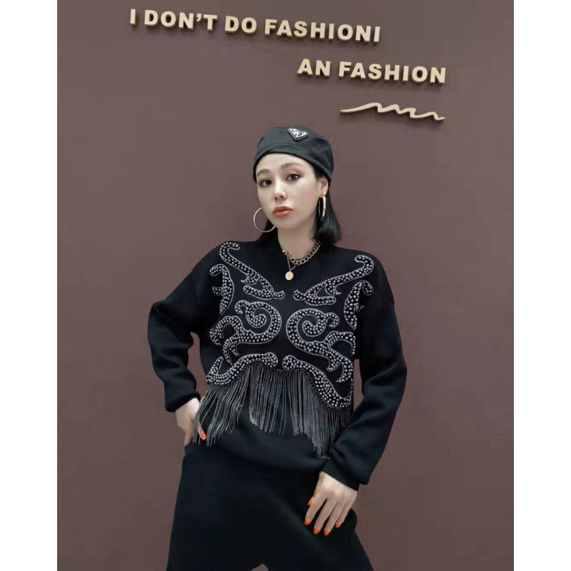 Heavy Industry Knitted Sweater Trousers Suit