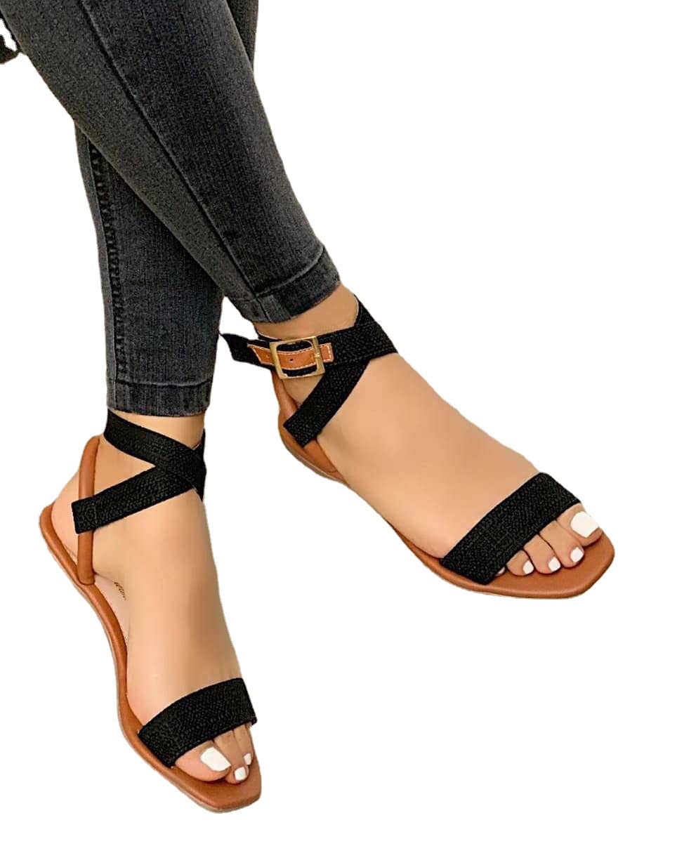 Women's Large Size Flat Bottom Casual Sandals