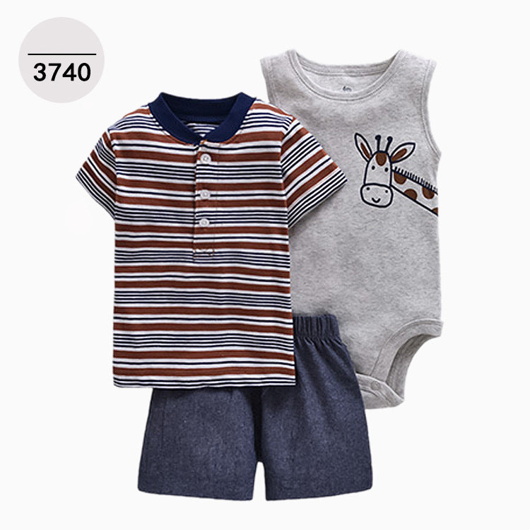 Middle and small children's clothing spring romper