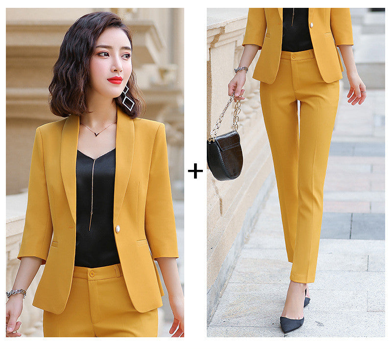 Small Suit Korean Style Suit Female Blouse With Sleeves Casual Professional Suit