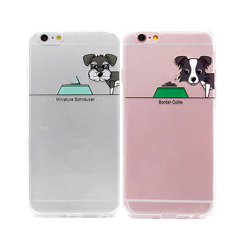 Fashion Dog Schnauzer Mobile Phone Case Transparent