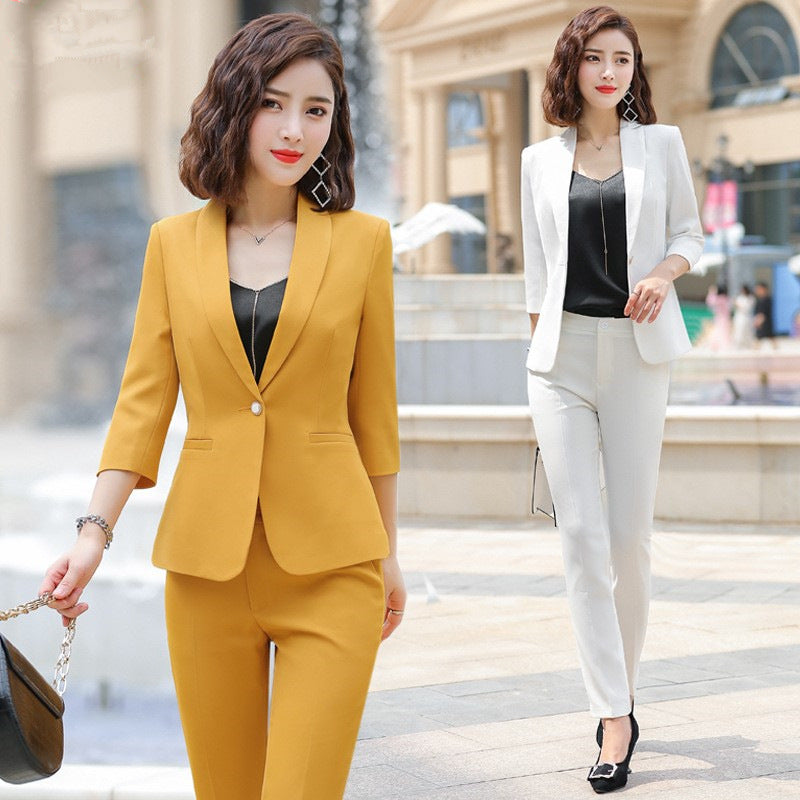 Small Suit Korean Style Suit Female Blouse With Sleeves Casual Professional Suit