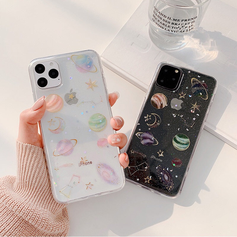 Starry Sky Shining Powder Drops Glue Mobile Phone Case