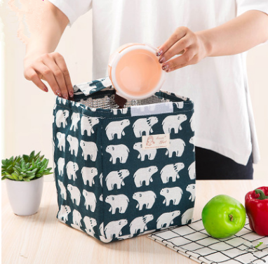 Waterproof Lunch Bag for Women kids Men Cooler Lunch Box Bag Tote canvas lunch bag Insulation Package Portable