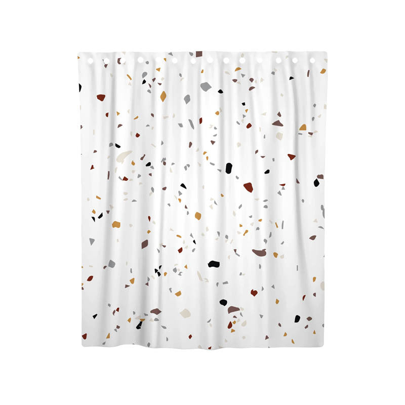 Bathroom Ins Morandi Terrazzo Shower Curtain