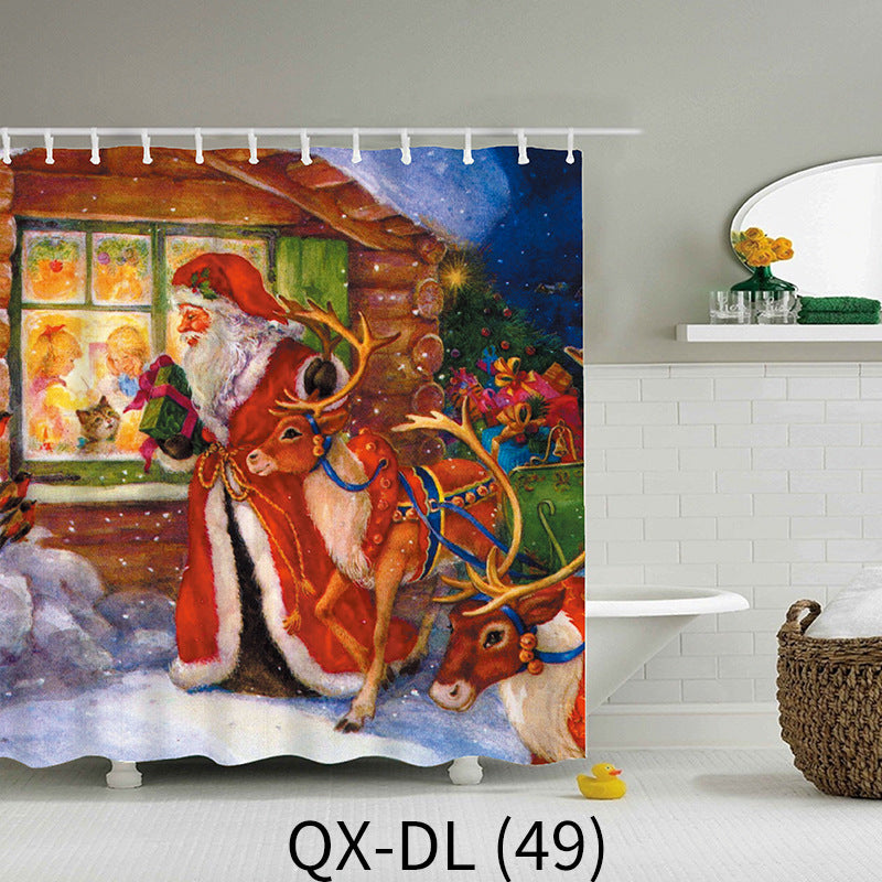 Creative Bathroom Digital Printing Shower Curtain