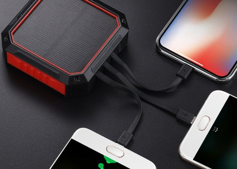 Solar Outdoor Mobile Phones Come With A Four Wire Power Bank