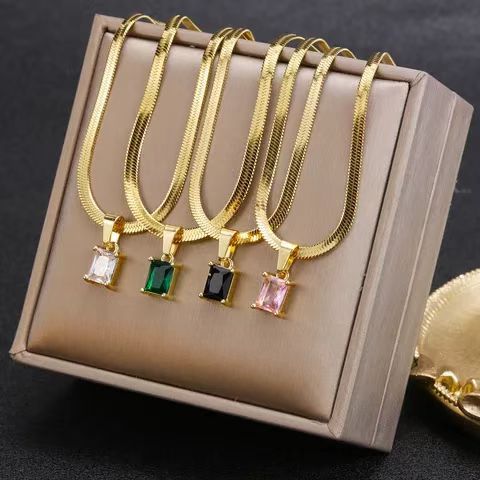 European And American High-grade Gem Pendant Clavicle Chain