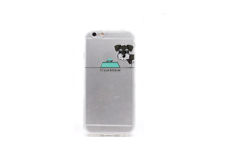 Fashion Dog Schnauzer Mobile Phone Case Transparent