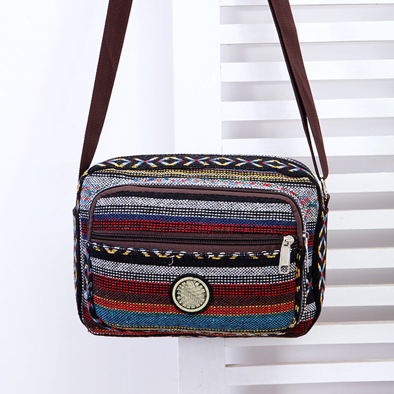 Ethnic Style Multi-layer Large Capacity Shoulder Bag