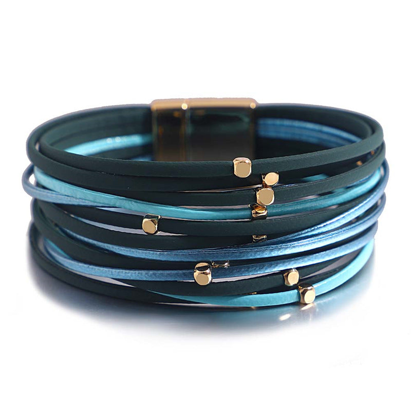 Vintage Beads Soft Leather Bracelet For Women