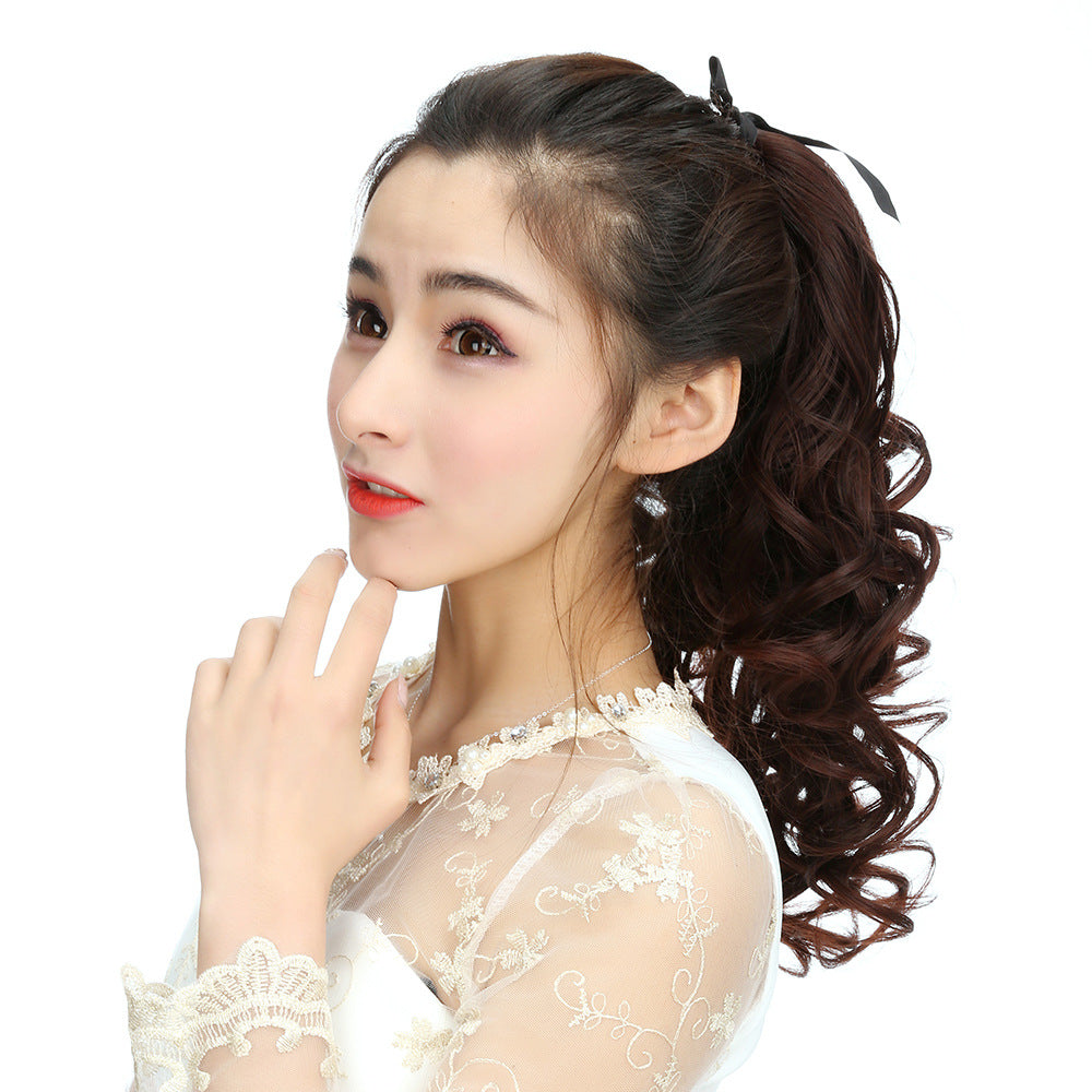 Short Hair Ponytail Wig Girl Braid And Tie