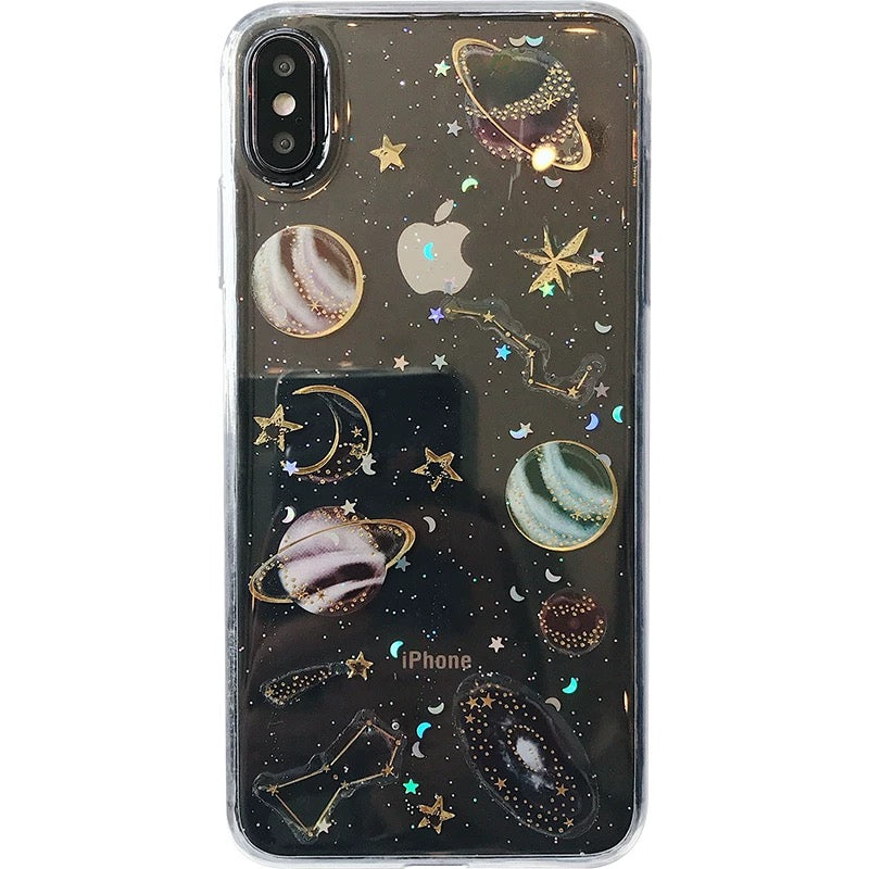 Starry Sky Shining Powder Drops Glue Mobile Phone Case