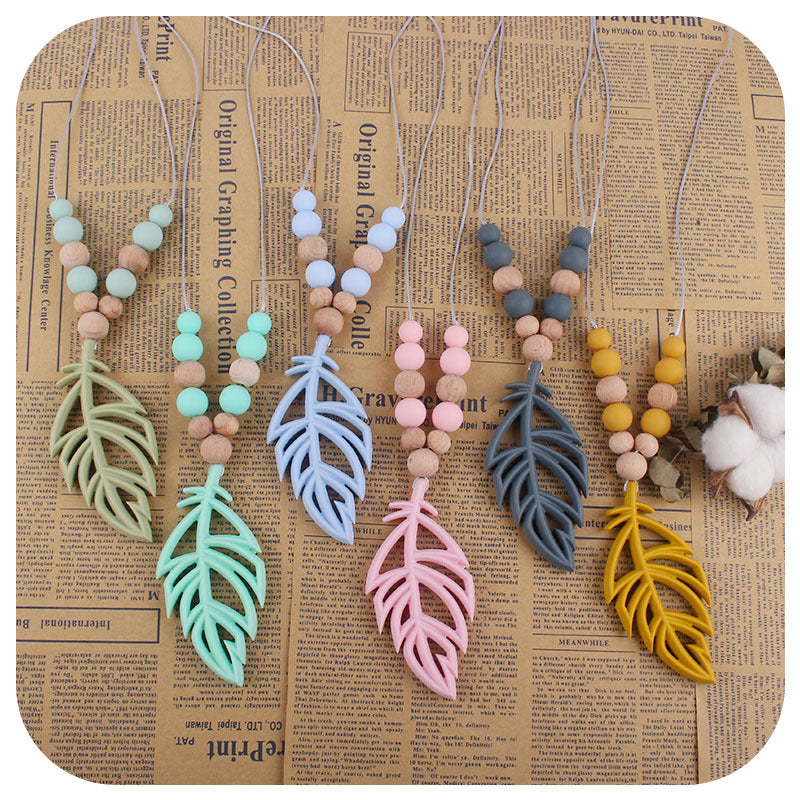 New Baby Products Silicone Leaf Teether Necklace