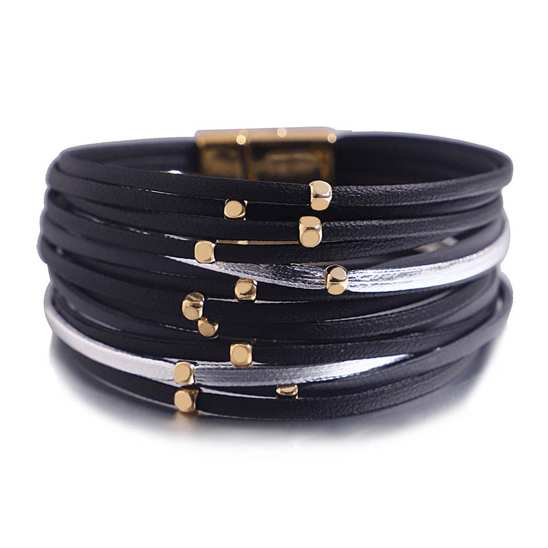 Vintage Beads Soft Leather Bracelet For Women