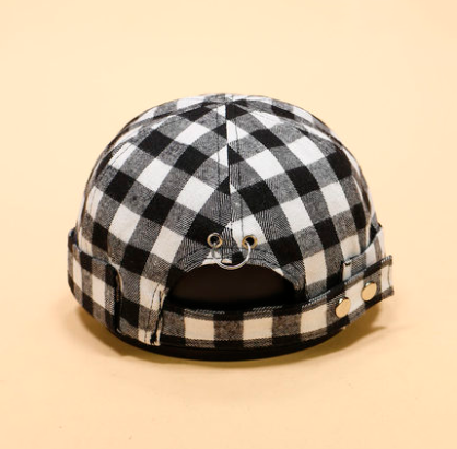 Plaid hat spring summer melon hat