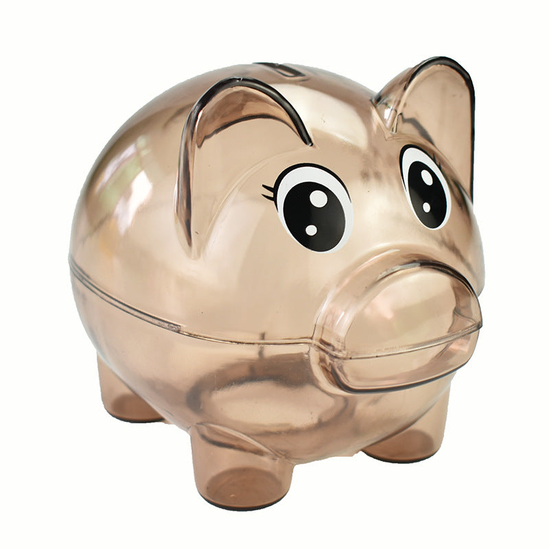 Creative Children's Gifts Plastic Piggy Display Transparent