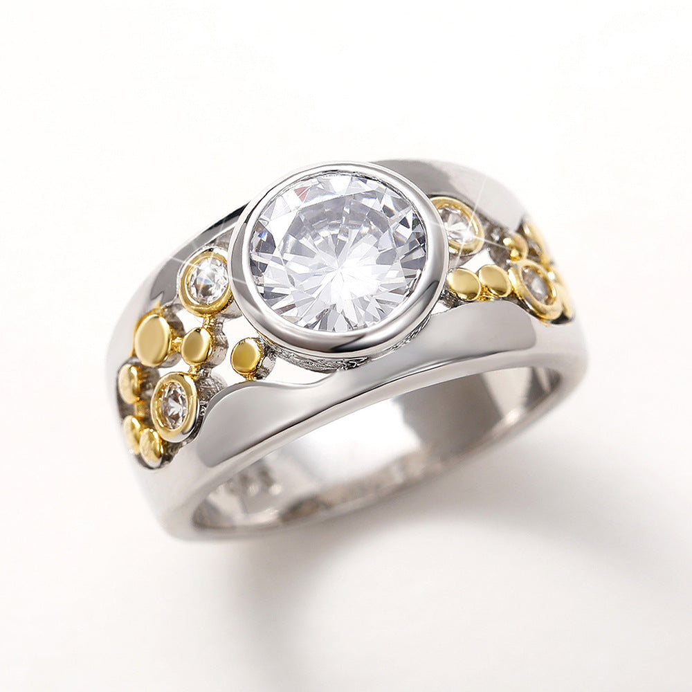 Ethnic Creative Hollow Zircon Ring Trend