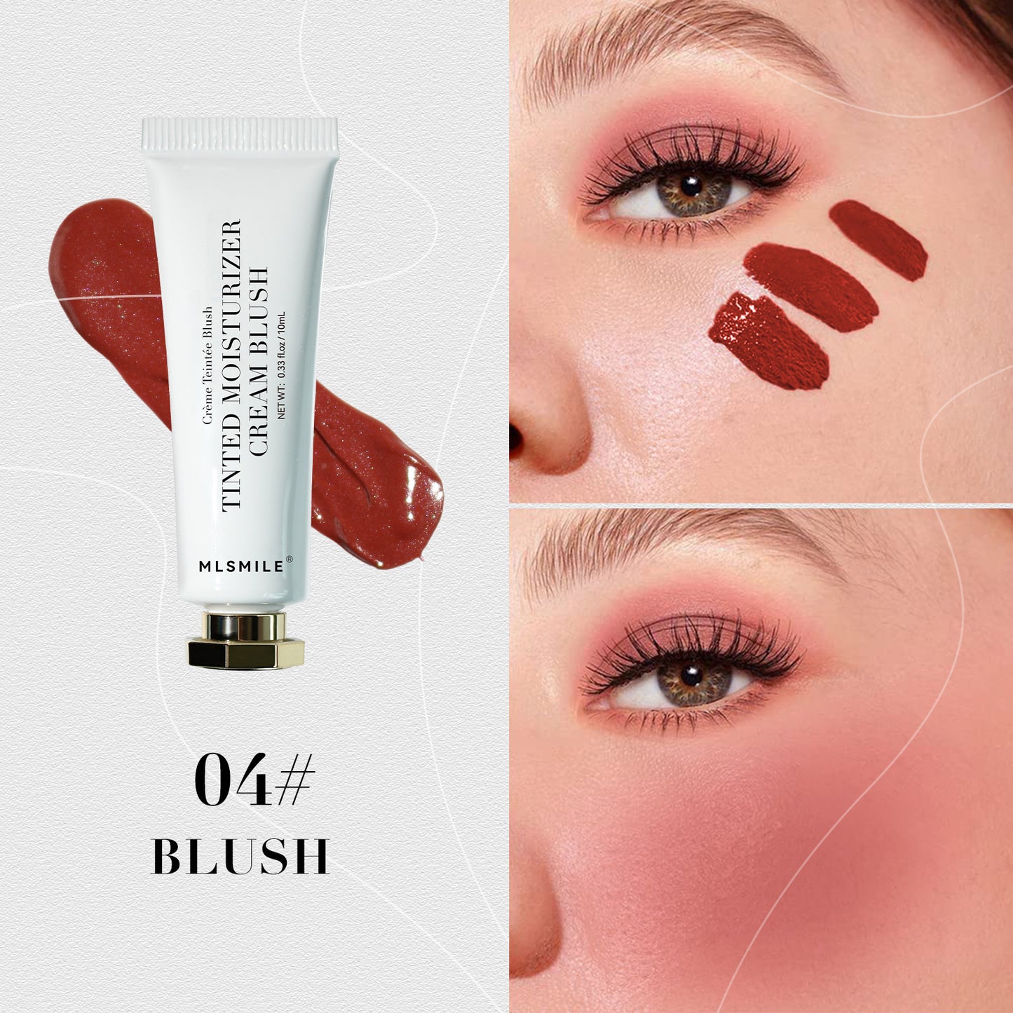 Blusher Natural Moisturizing Dual-purpose Color Rendering