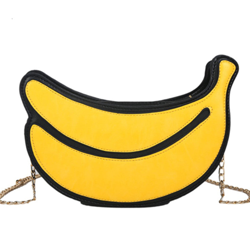 Women's Fashion Creative Banana Shape Chain Bag