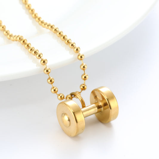 Single Piece Dumbbell Necklace Key Body Pendant Fashion