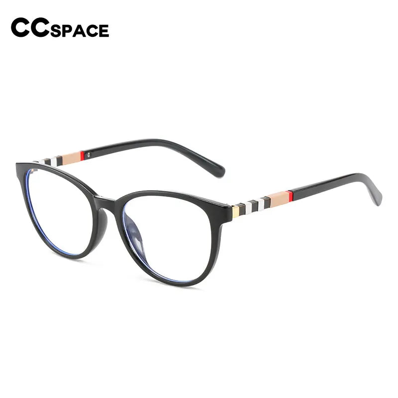 55229 Trending Blue Light Blocking Men's Retro Brand Glasses Stripe Leg Anti Radiation Eyeglasses Women Transparent Eyewear