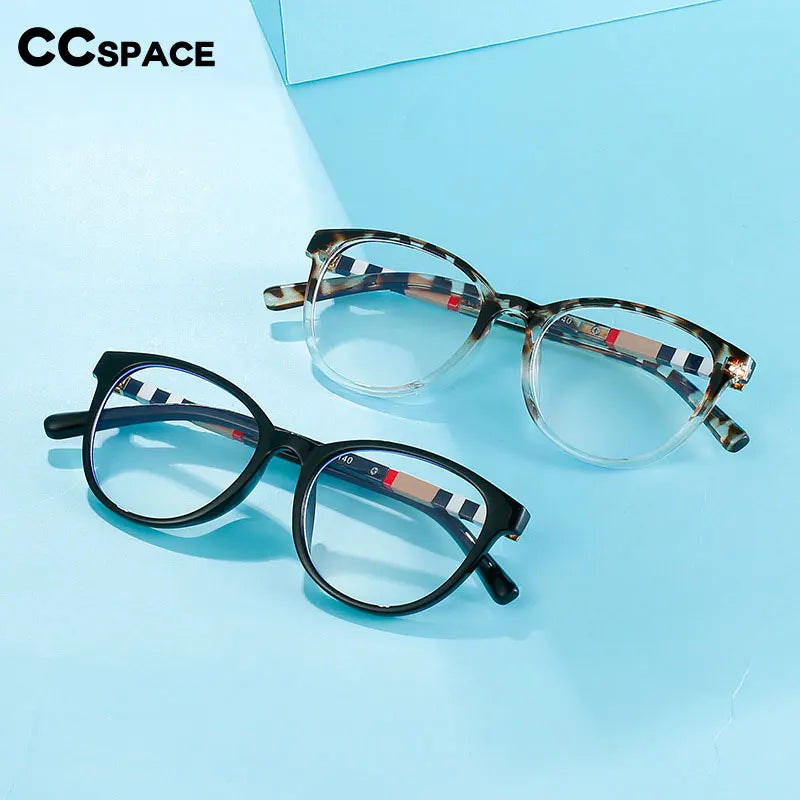 55229 Trending Blue Light Blocking Men's Retro Brand Glasses Stripe Leg Anti Radiation Eyeglasses Women Transparent Eyewear