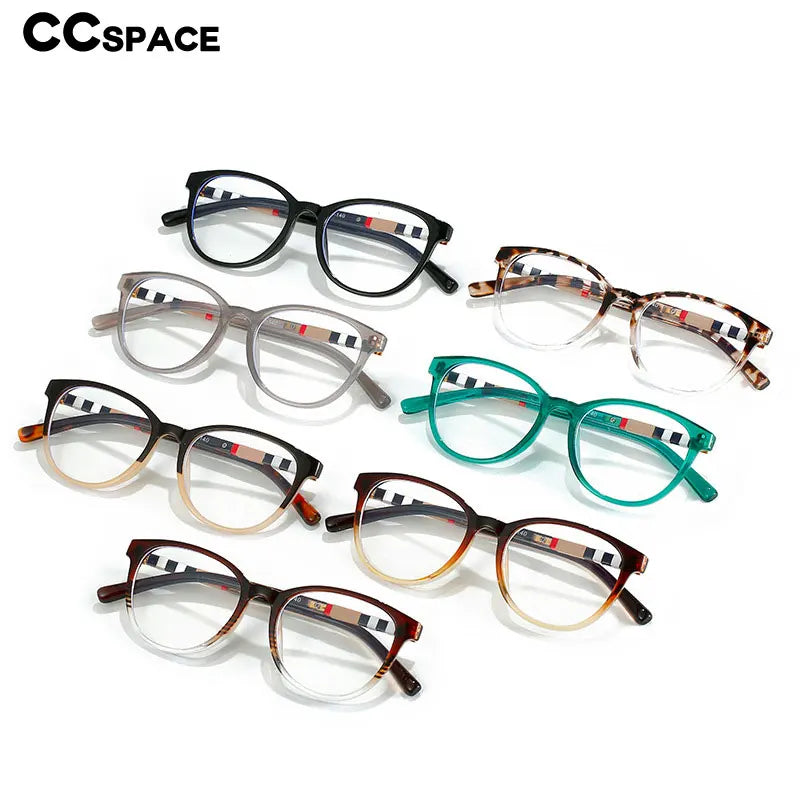 55229 Trending Blue Light Blocking Men's Retro Brand Glasses Stripe Leg Anti Radiation Eyeglasses Women Transparent Eyewear