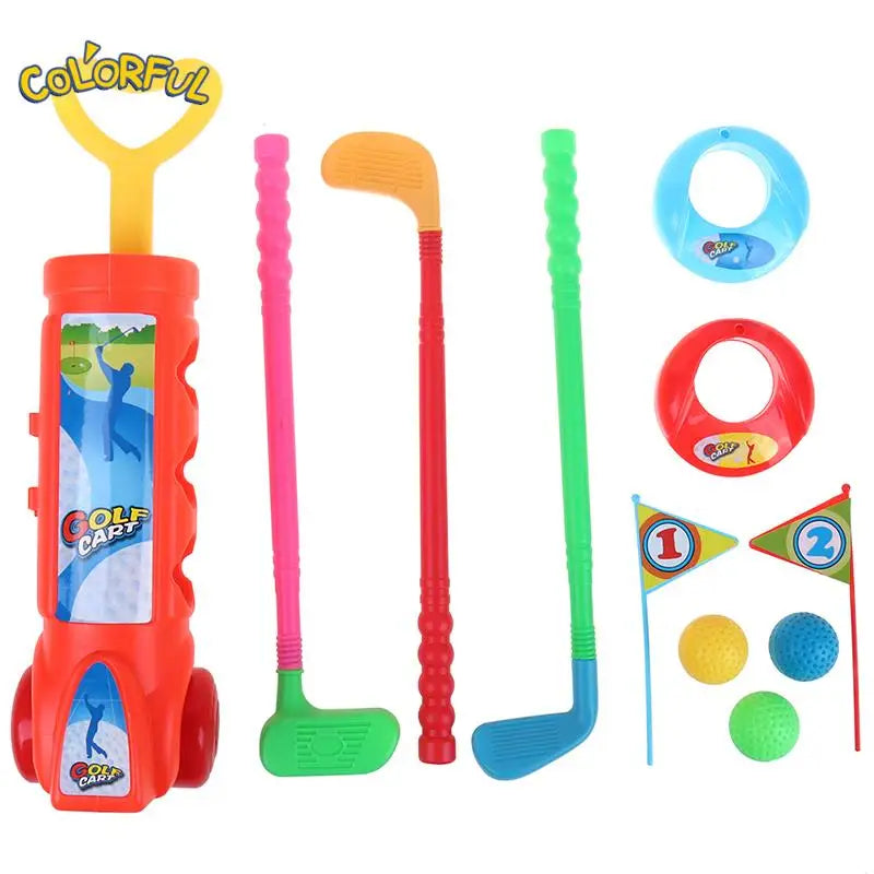 1 Set Outdoor Children Golf Club Toys Plastic Mini Golf Sports Educational Toy