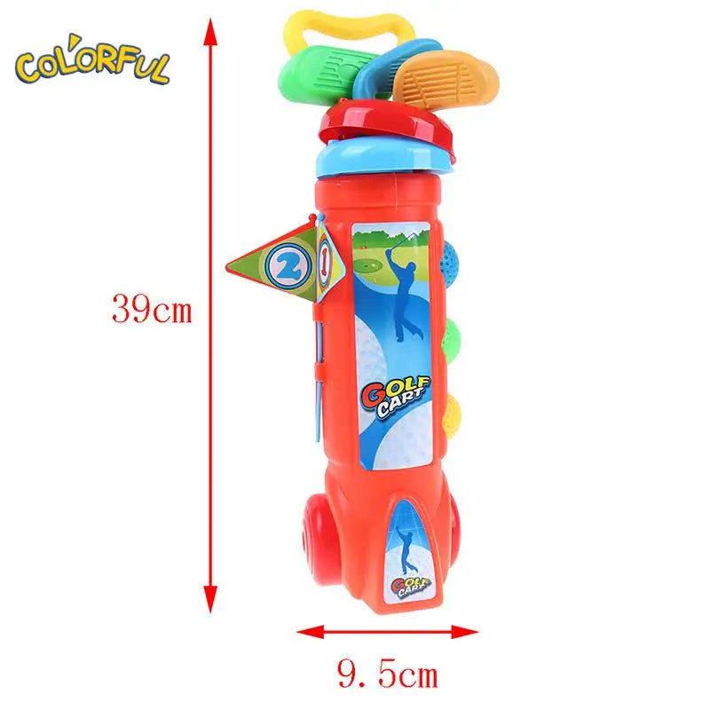 1 Set Outdoor Children Golf Club Toys Plastic Mini Golf Sports Educational Toy