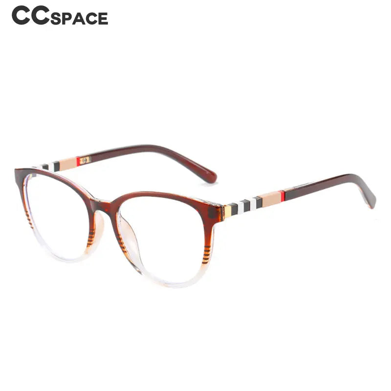 55229 Trending Blue Light Blocking Men's Retro Brand Glasses Stripe Leg Anti Radiation Eyeglasses Women Transparent Eyewear