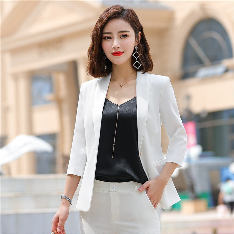 Small Suit Korean Style Suit Female Blouse With Sleeves Casual Professional Suit