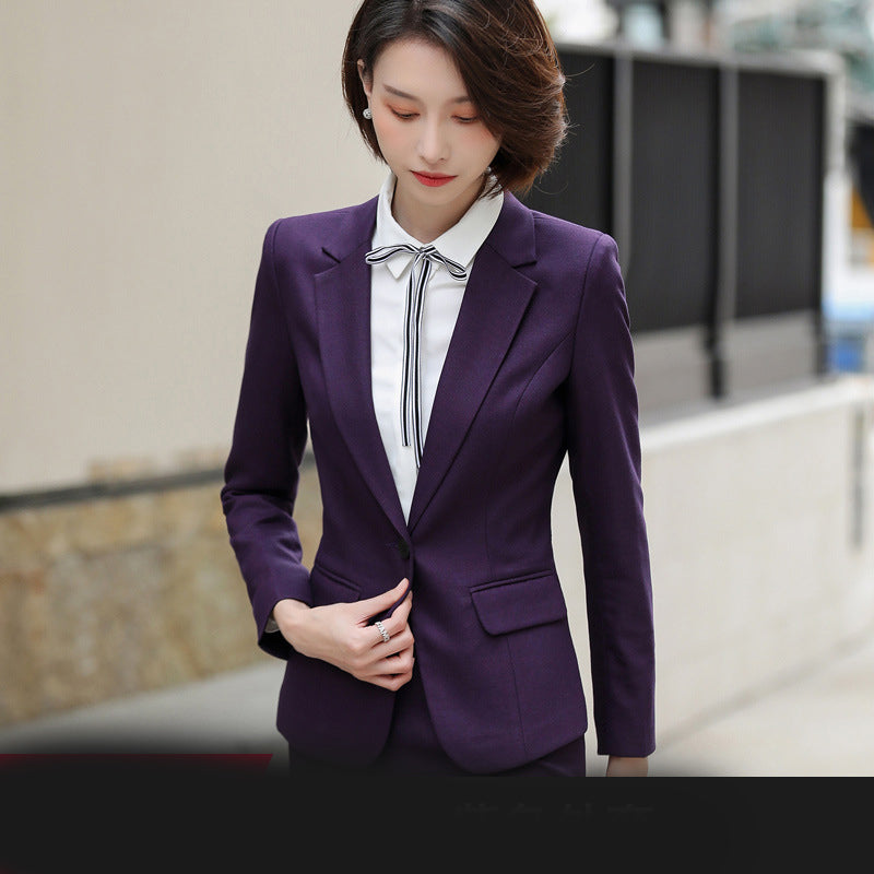 Fashion Women's Solid Color Casual Temperament Professional Suit