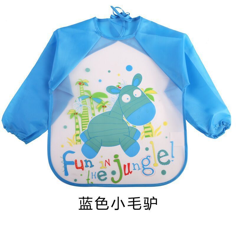 Children's Gown Long Sleeve Kids Waterproof Meal Baby Apron Painting Clothes Bib Protective Clothing