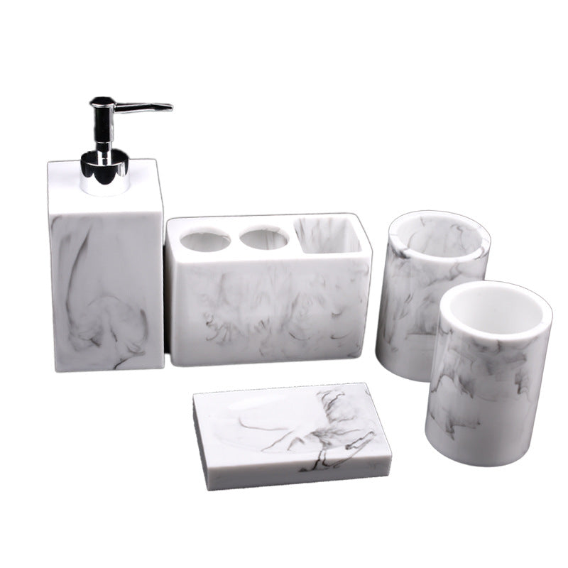 Creative Resin Five-piece Bathroom Set