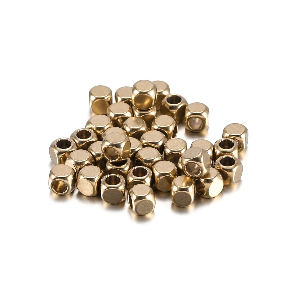 Brass Beads 2-6mm Glossy, Perforated Beads