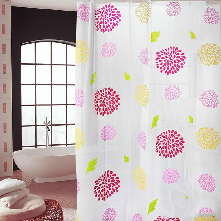 Simple Bathroom Waterproof Partition Shower Curtain