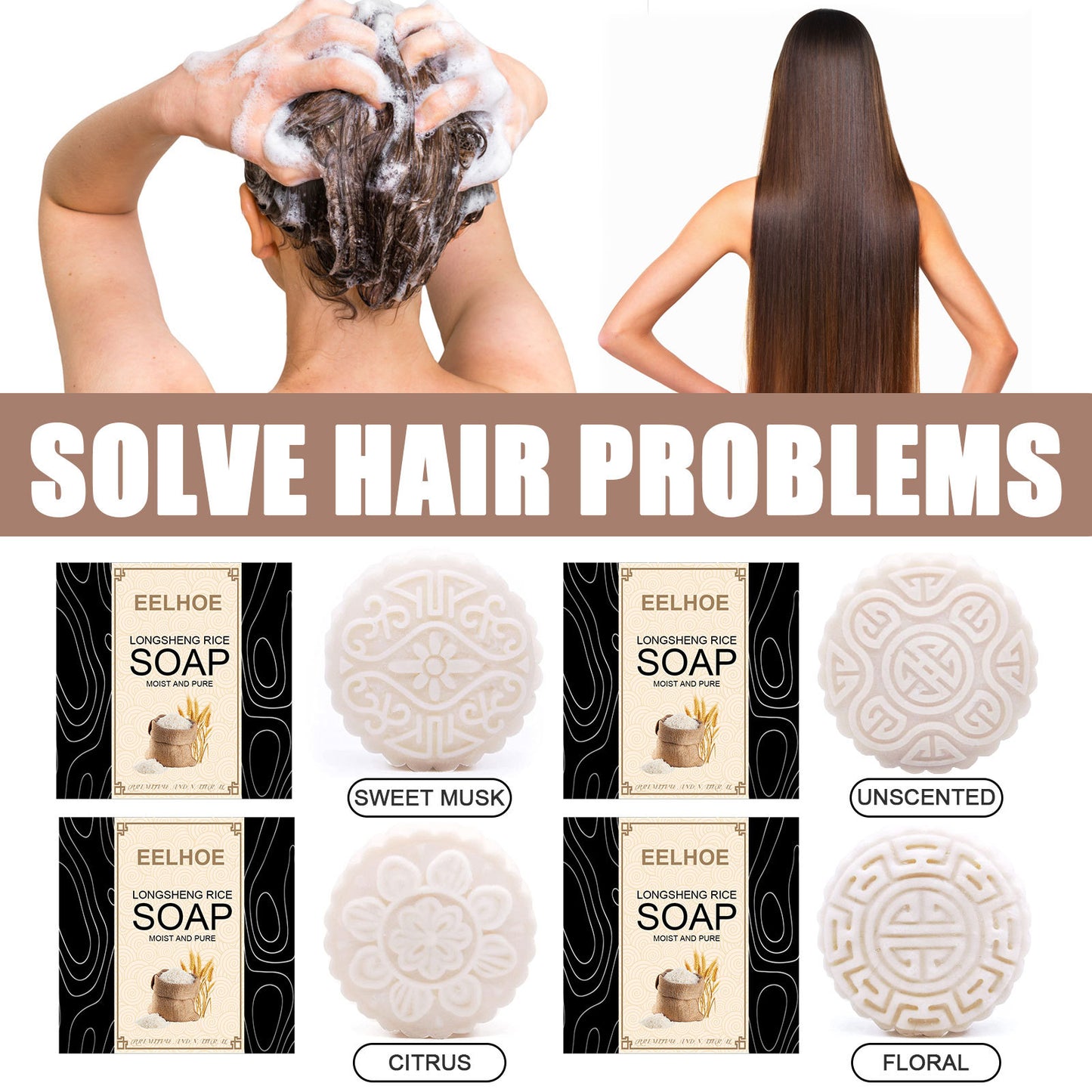 Water Soap Shampoo Soap Nourishes Frizz, Conditioner And Softens Hair