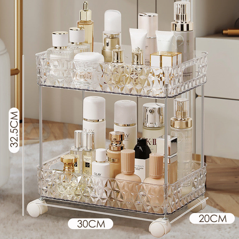 Light Luxury Bathroom Floor Trolley Mobile Toilet Gap Toilet Bathroom Cosmetics Storage Rack